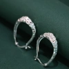 APOTIE silver hammer-patterned large ear rings, retro and simple S925 earrings, fashionable and trendy accessories for daily commuting Application Scenario
